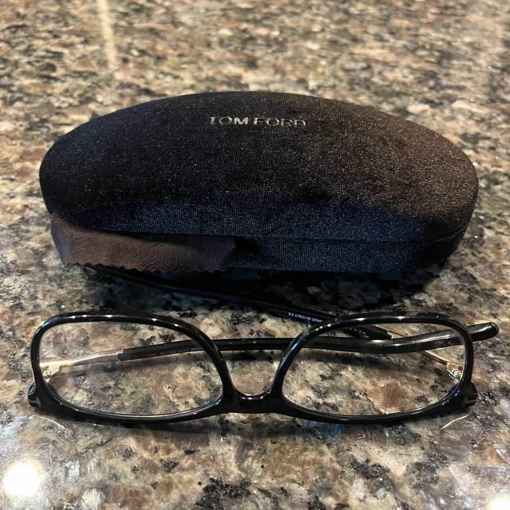 Tom Ford Black Rectangular Glasses With Case - image 1